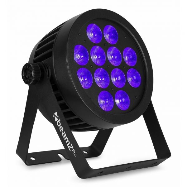 BeamZ Professional BWA534 - Projecteur PAR CAN IP65, 12x LED RGBWA-UV, avec Boitier Étanche - Aluminium