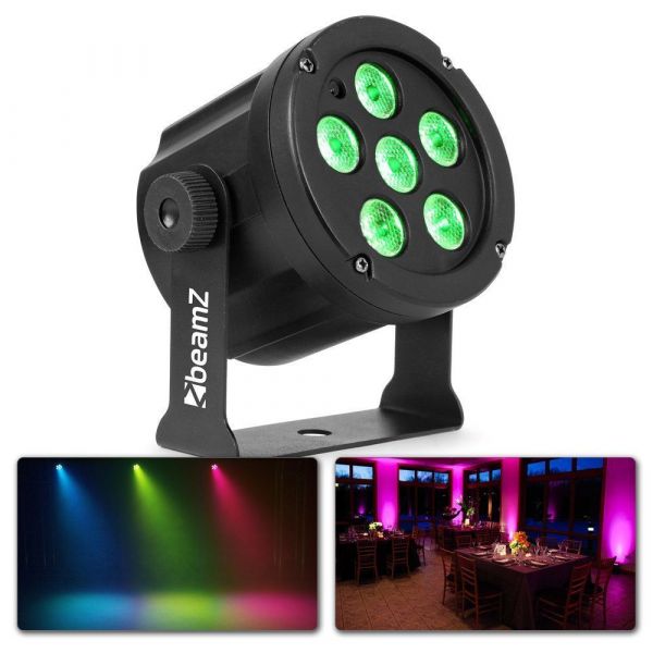 BeamZ SLIMPAR 30 - LED Projecteur PAR, 6x LED RGB, 3W par LED