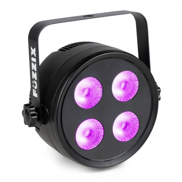 Fuzzix PLF20 Projecteur Party Par DMX - 4 LEDs de 12 Watts RGBAW-UV avec Télécommande 