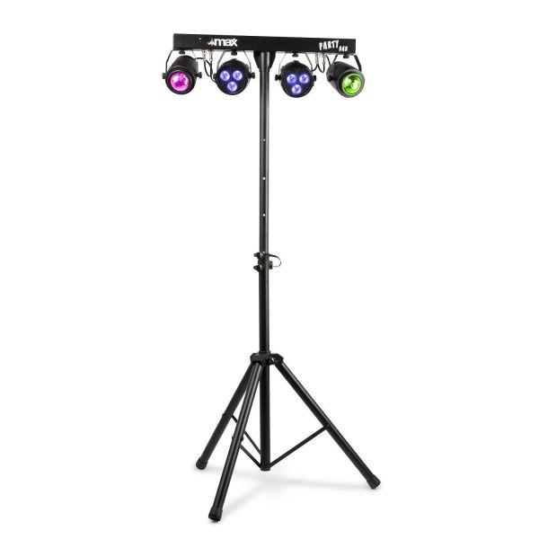 Max Partybar1 - 2 PAR 3 LEDs 4-en-1 RGBW + 2 Jellymoon