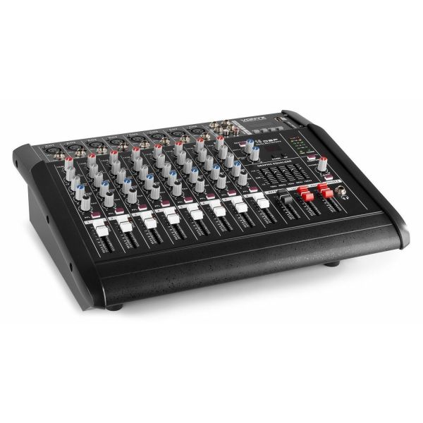 Vonyx AM8A - Console de Mixage avec Amplificateur 1000 Watts, BT/MP3/USB/SD