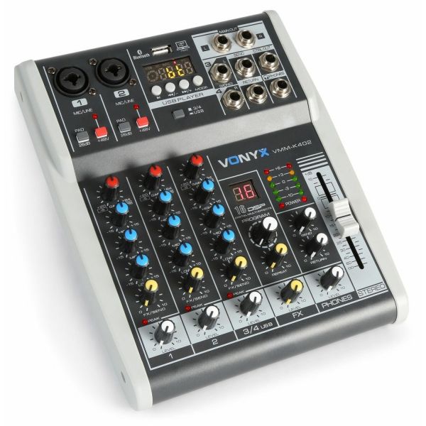 Vonyx VMM-K402 - Console de Mixage, 4 canaux