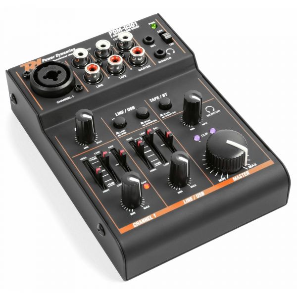 Power Dynamics STM-2300 - Table de Mixage 2 Canaux, Entrée RCA /Ligne Commutable