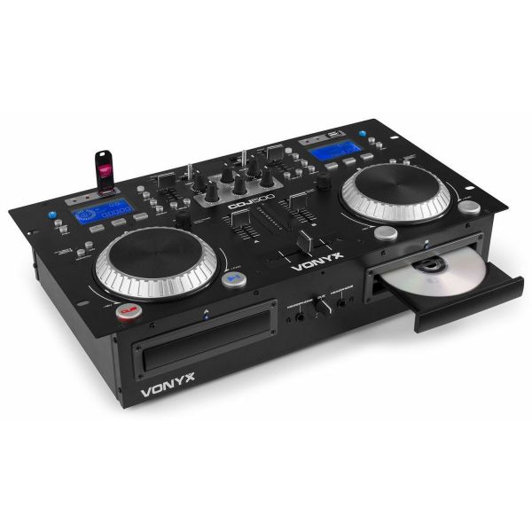 Vonyx CDJ500 - Double Lecteur CD/MP3/USB/Mixeur avec Bluetooth