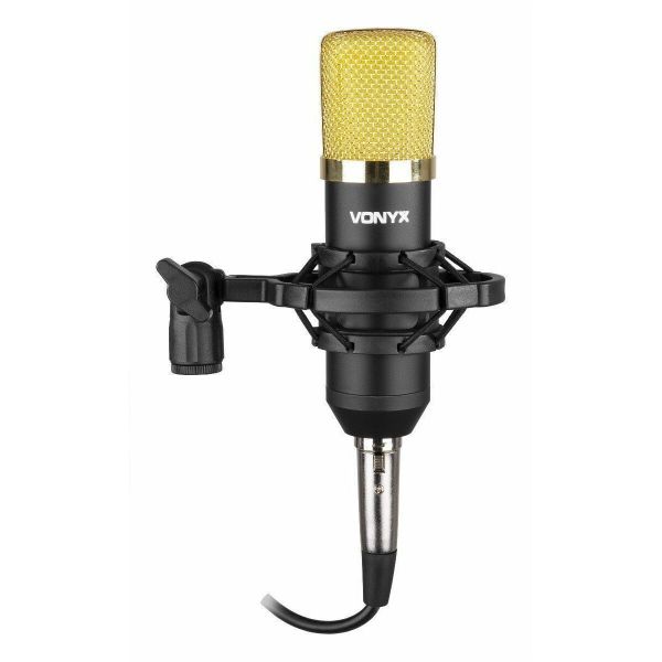 Vonyx CM400 - Microphone à Condensateur - Noir et Or