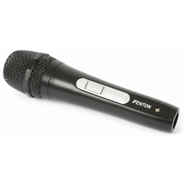 Fenton DM110 - Microphone Dynamique Professionnel avec Cordon de 3 Mètres - Noir