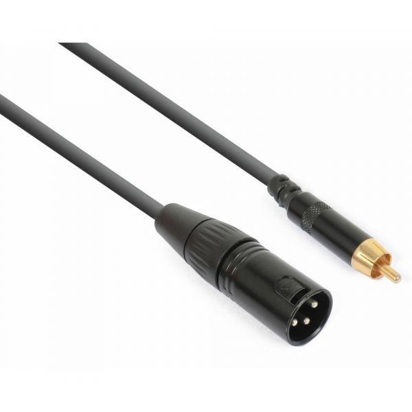 PD Connex Câble Audio Cordon Convertisseur XLR Mâle - RCA Mâle - 0,15m