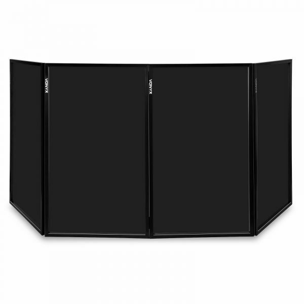 Vonyx DB2B Écran DJ Dépliable 4 Panneaux Facile à Installer - 120 x 70cm