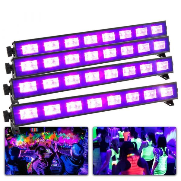 BeamZ BUV93 Ensemble de 4 Barres LED - 8 x 3 Watts