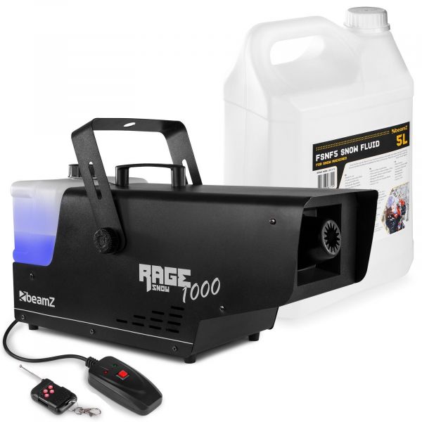 BeamZ RAGE1000SNOW - Machine à Neige 1000 Watts avec Liquide 5L