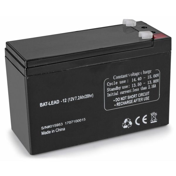 Batterie au Plomb Rechargeable pour Systèmes Audio Mobiles, 12 Volts 7.2AH