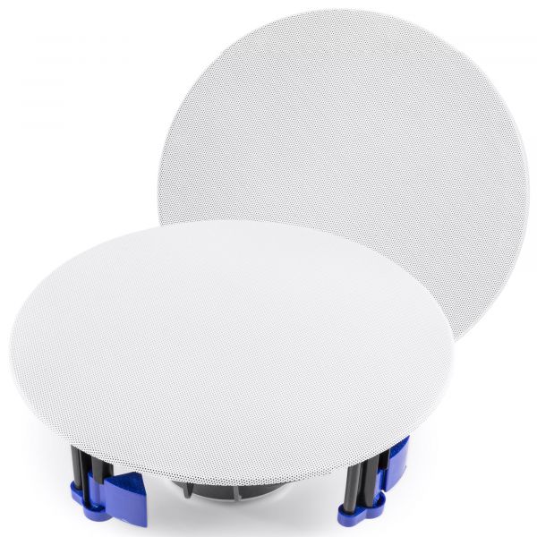 Power Dynamics NCBT8 - Lot de 2 Haut-Parleurs de Plafond Bluetooth 80W - Blanc