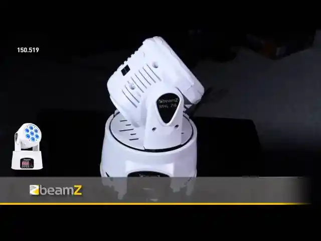 BeamZ MHL74 - Mini Lyre Wash 7x LED RGBW 10W - Blanc