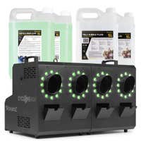 BeamZ Cyclone400 - Pack Machine à Fumée et à Bulles avec 48 LEDs RGBW Intégrés - 10L de liquide à fumée et 10L de liquide à bulles inclus. Disponible chez Sono Matériel - Vue 1