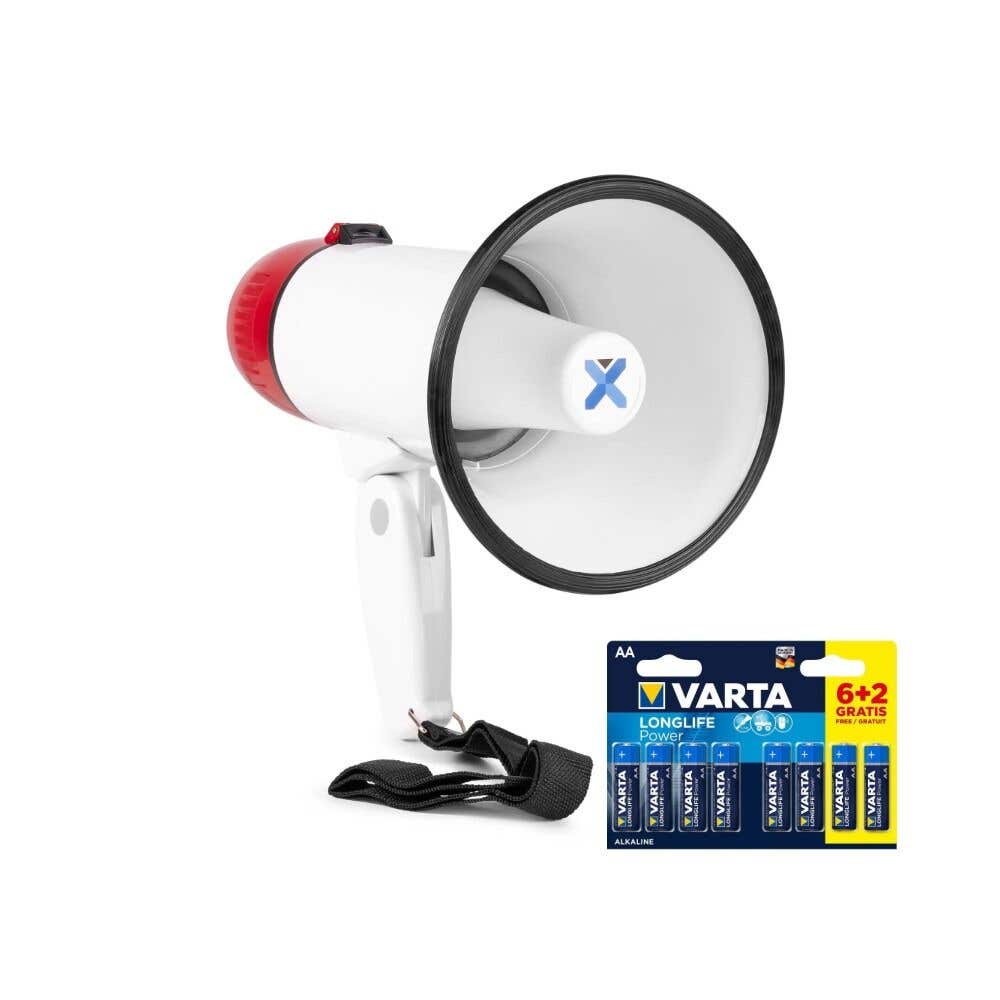 Vonyx MEG018 - Mégaphone 18W avec sirène et fonction d’enregistrement - Piles incluses