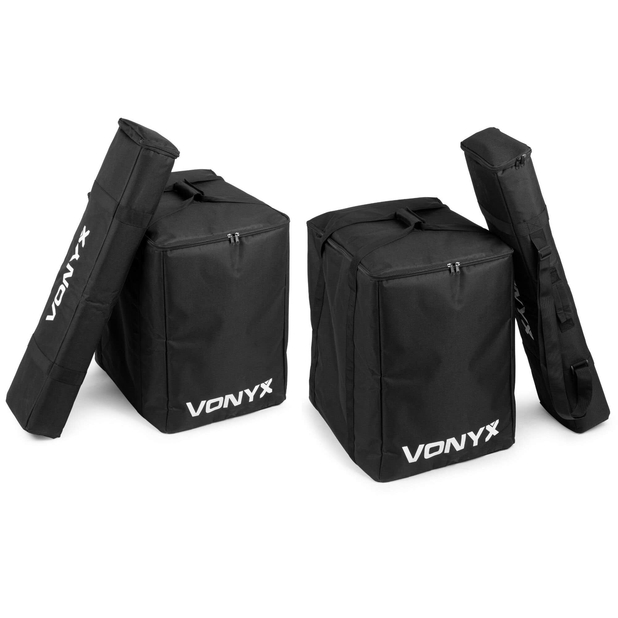 Vonyx VX822BAG - Set de 2 Housses de Protection pour Enceintes Colonne Actives Vonyx VX822 - Noir