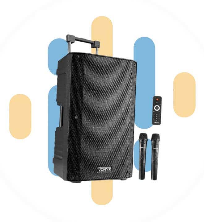 Sono portable sur batterie avec micros pour soirées et événements