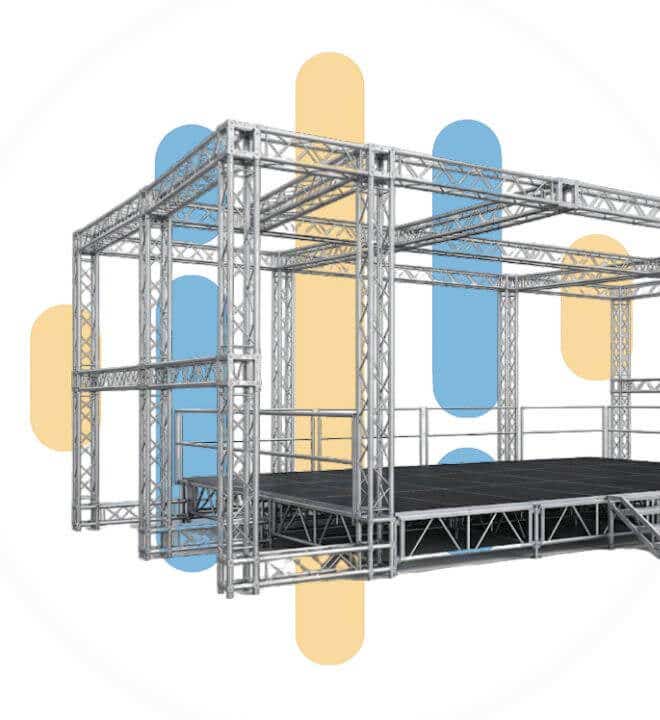 Élément de structure scénique en aluminium pour événement ou soirée
